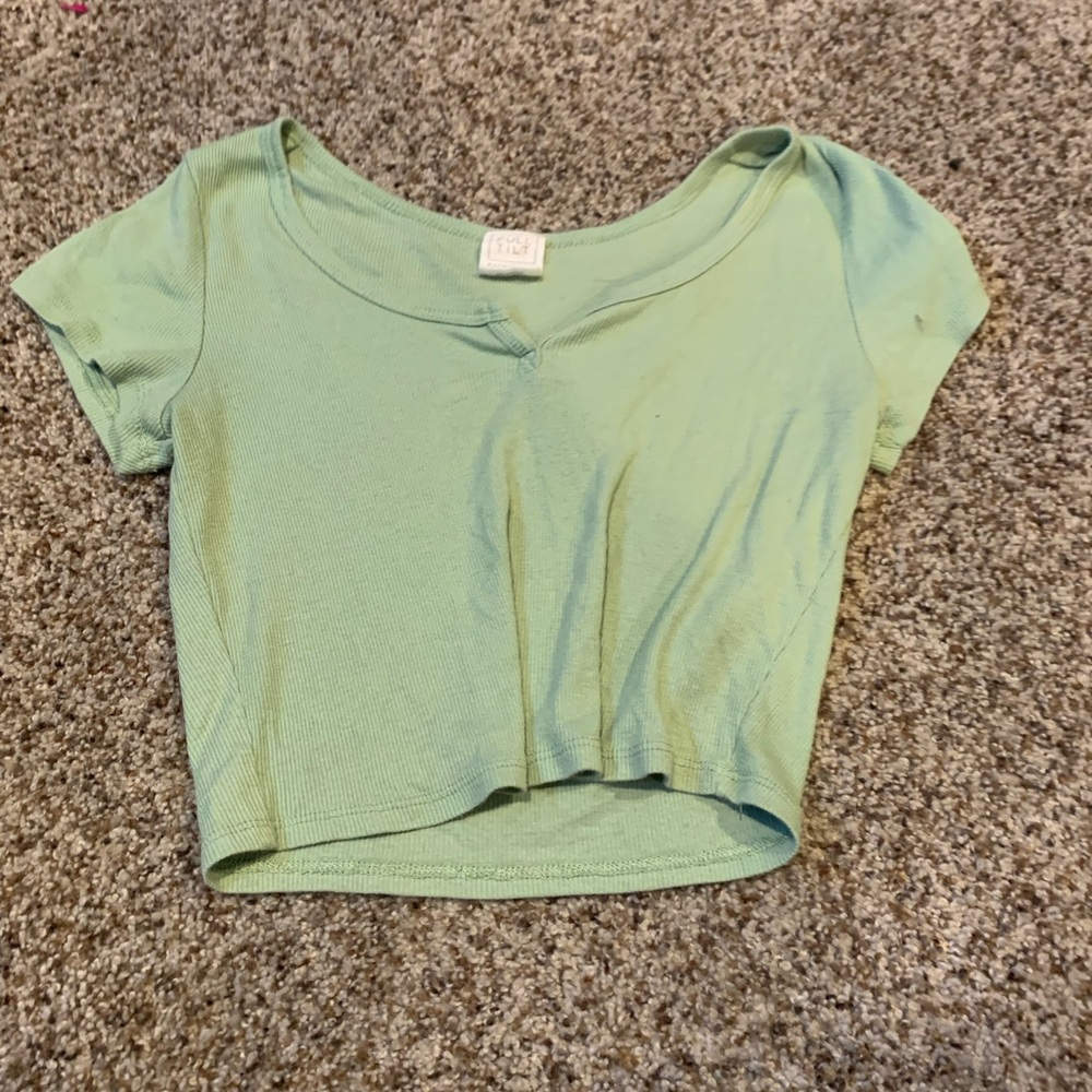 Green crop top